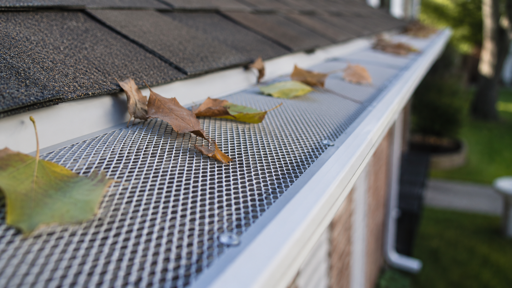 Gutter guards keep debris out while allowing water to flow